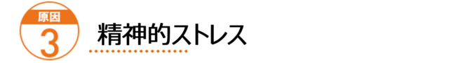 原因3：精神的ストレス